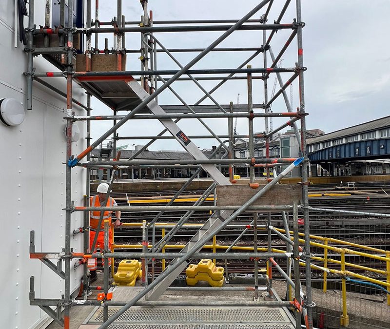 Emergency Layher Staircase at Clapham Station
